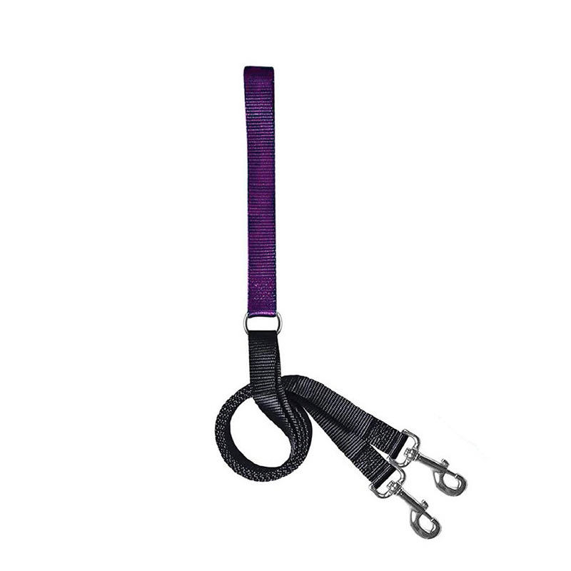 Laisse violette et noire (122 cm * 2,5 cm)