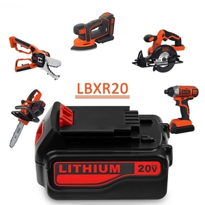 LBXR20 20ボルト最大バッテリー交換用ブラックおよびデッカー20VリチウムバッテリーLB20LBX20 LBXR2020 LBX4020 LB2X4020-OPE - Product Image 6
