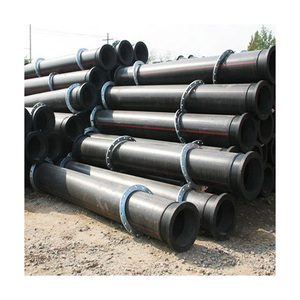 Tubo de dragado de HDPE con bridas de plástico flotante negro de polietileno Pe 100 de tamaño completo para venta directa de fábrica - Product Image 3