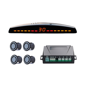 Pantalla LED Sistema de sensores de estacionamiento de automóviles 4 sensores Detector de radar de ayuda de marcha atrás Sensor de estacionamiento trasero delantero - Product Image 1