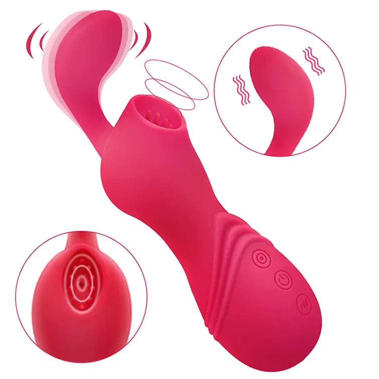 Juego de vibrador de silicona para mujer, succionador de clítoris y pezones