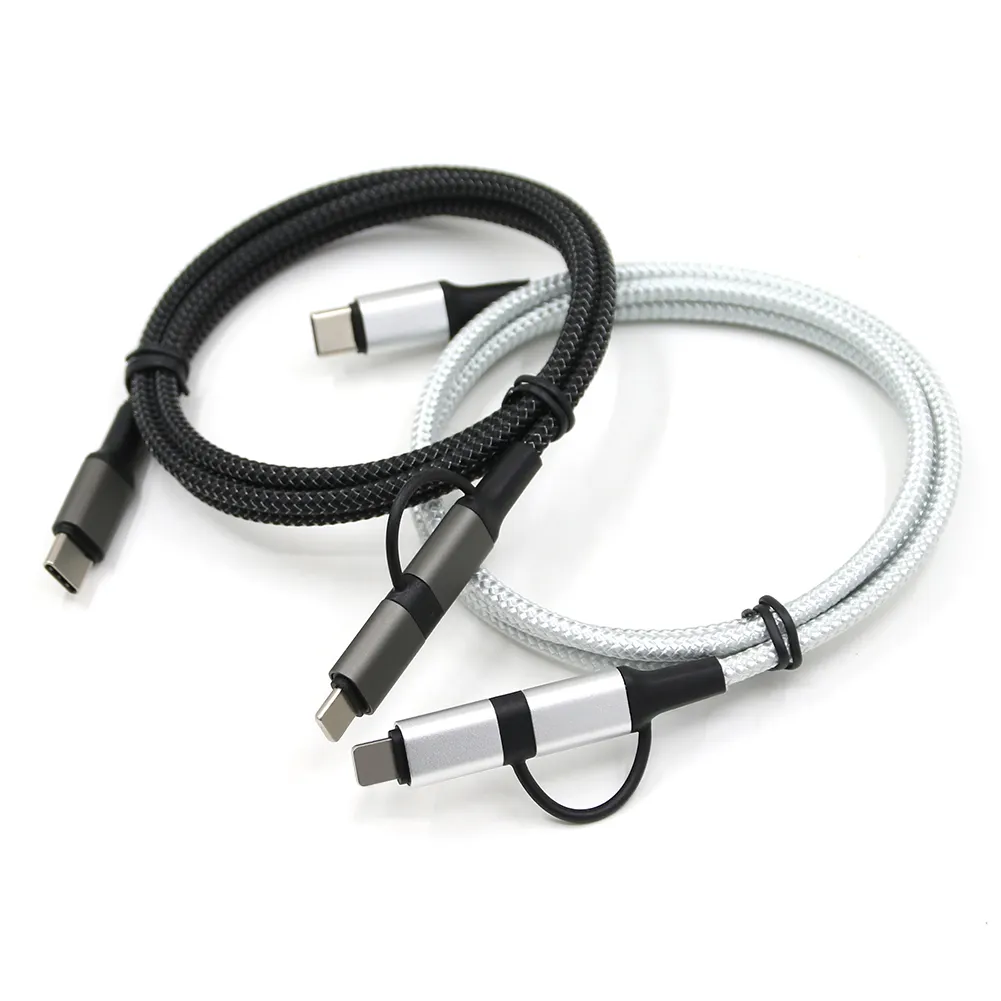 Produkte, die Bestseller Nylon Braided Durable 5 Farben pd zu pd Kabel 3A Schnell ladung 3 in 1 USB-Kabel Kabel Daten