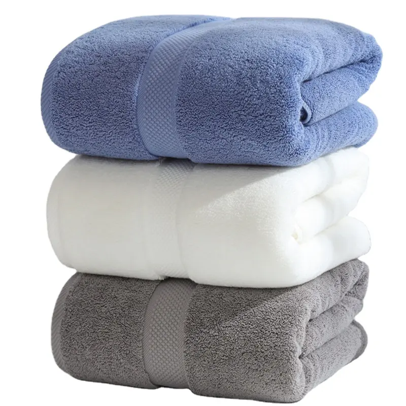 लक्जरी होटल स्नान तौलिए 100% कपास स्नान Linens हाथ तौलिया प्लस आकार घिरना उच्च जीएसएम नरम कस्टम आकार लोगो स्नान तौलिया सेट