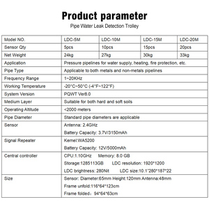 PQWT LDC 10M 20m Multi Sensors Outdoor Large Area Underground <strong>Pipeline</strong> <strong>Leak</strong> Detector Water <strong>Leak</strong> <strong>Detection</strong> Device - Product Image 4