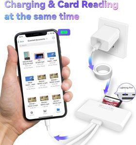 5合1多功能即插即用USB OTG适配器USB C和USB A SD适用于iPhone的多合一存储卡读卡器 - Product Image 4