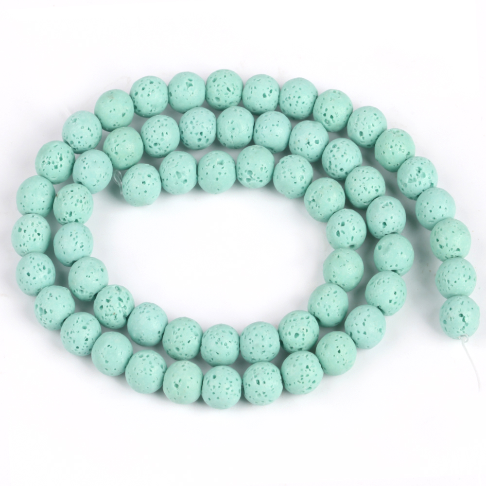 6mm 57pcs Lake Blue Round Beads