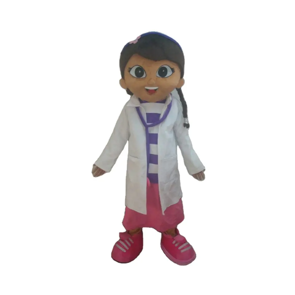 Costume de mascotte de docteur de marche personnalisé, costumes de mascotte de personnage de dessin animé humain