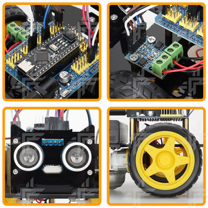 MINI Ultraschall Hindernis vermeidung Roboter Auto DIY Programmier bares Smart Car Robot Kit Bildung Starter Kit