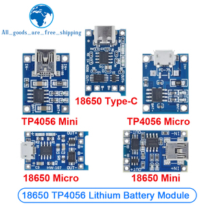 Type-C Micro Mini 5V 1A 18650 TP4056 Lithium Battery Charger Module Charging Board With Protection Dual Function - Product Image 2
