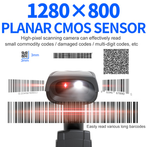 Escáner de código de barras Xincode 2D Bluetooth QR PDF417 lector de código de barras azteca sistema Android IOS inalámbrico con base de carga - Product Image 3