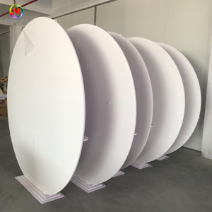 High Quality White Round PVC Iron Plinth &amp; Backdrop Wedding Display <strong>Stand</strong>