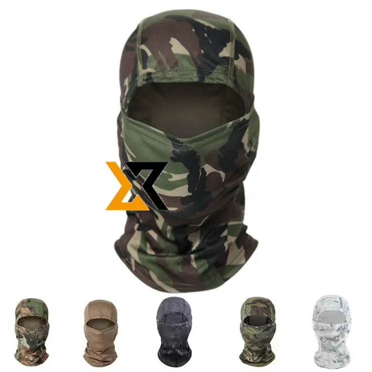 Vente chaude hiver chaud concepteur tricoté bonnet visage couverture chapeau extérieur coupe-vent Sniper Gang néon Ski masque 3 trous cagoule