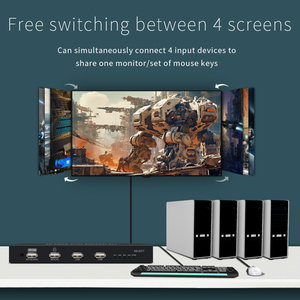 4K hdmi kvm开关4输入1输出4K 30hz自动切换kvm 4端口USB 2.0 - Product Image 3