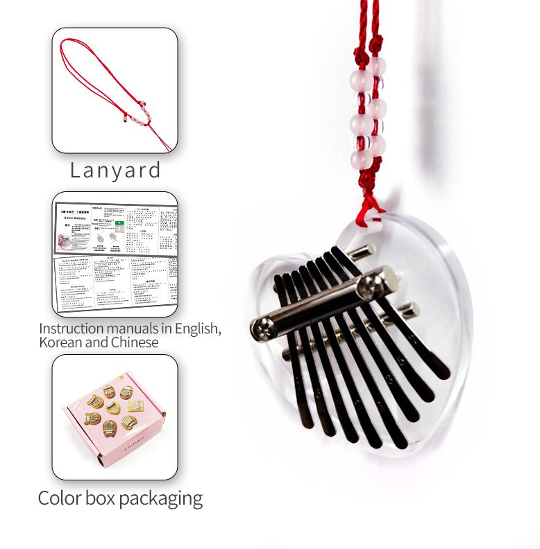 8-tone acrylic kalimba/heart