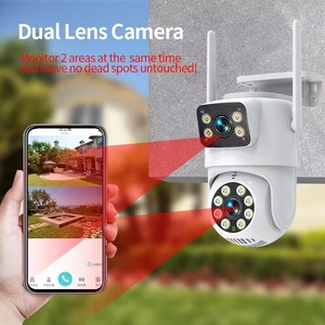 Wifi kamera gece görüş çift ekran hareket algılama wo yönlü ses interkom IP66 çift lens ağ kamerası ptz - Product Image 4