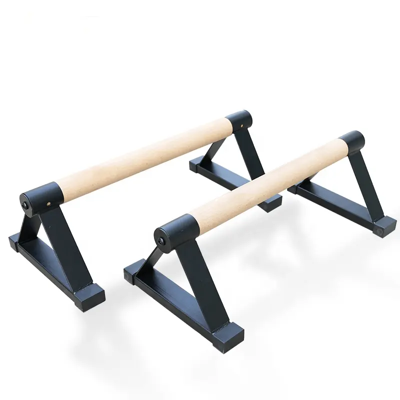 Gravity Fitness Dip Bars Barres de poussée en bois Parallettes de gymnastique Parallettes en bois Set