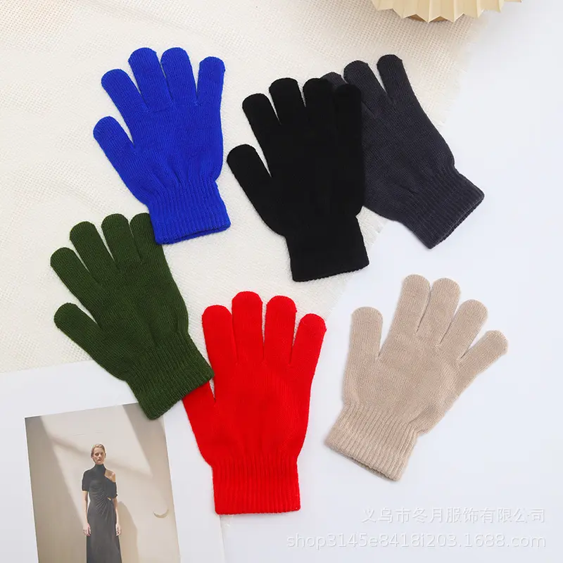 Unisex Gebreide Thermische Magische Elastische Handschoenen Warme Full-Fingered Winter Sneeuw Handschoenen Voor Mannen En Vrouwen