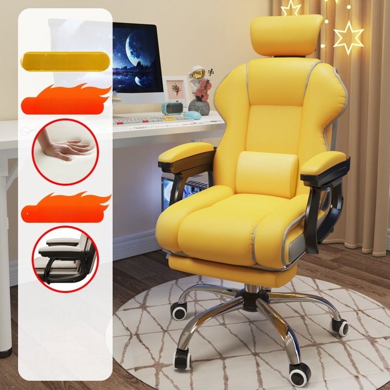 Headrest+lumbar pillow+footrest (yellow)