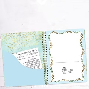 Custom 8.5&quot; X 11&quot; Spiral Blank Recipe Book to Write in Your Own Recipes <strong>Notebook</strong> <strong>Cookbook</strong> Journal with Stickers - Product Image 3