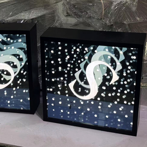 I numeri di illuminazione 3d firmano il segno esterno dello specchio dell'infinito ha portato la lettera Infinity abisso il segno del logo per le imprese - Product Image 4