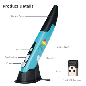 OEM Mini Wireless Optical Pen Mouse 2.4G 1600 <strong>DPI</strong> 4 Button USB Ergonomic with LED Backlit Factory Direct - Product Image 2