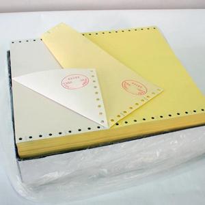 Papel continuo de 3 capas de alta calidad para ordenador, formas de impresión rosa amarillo verde sin carbón