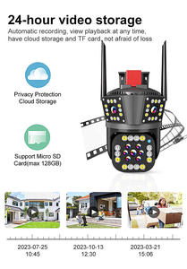 Cámara De Seguridad Exterior V380 Pro Outdoor 3 lentes Cctv Wifi 4G Sistema De Cámara De Seguridad Ip Cámara De Red Ptz Cámara De Doble Lente - Product Image 2
