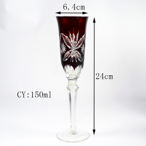 Custom 150ml anello intagliato a mano modello stelo Champagne flauto vetro <span class=keywords><strong>Design</strong></span> moderno e classico per le feste matrimonio e Hotel uso vino rosso