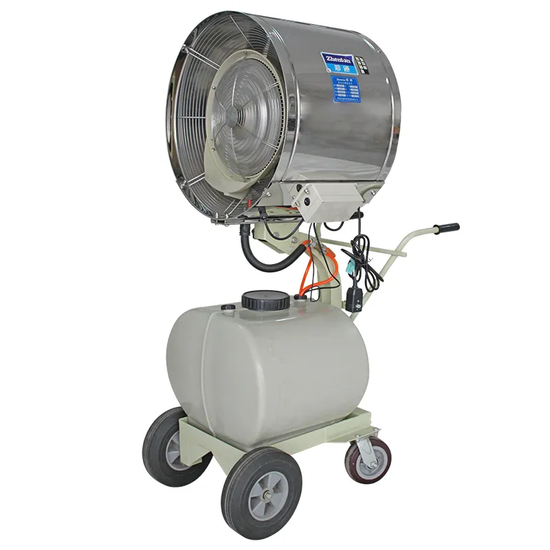 Prix usine en acier inoxydable 560mm industrie de pulvérisation d'eau ventilateur extérieur ventilateur de brouillard de refroidissement humidificateur centrifuge