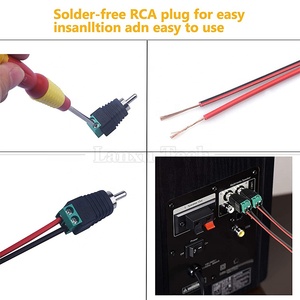 Conector RCA macho hembra a Terminal de tornillo AV Phono sin soldadura, convertidor de cable, Adaptador de Audio para altavoz - Product Image 5