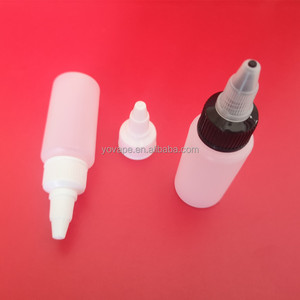 Squeeze 30ml 50ml 60ml 80ml 100ml 120ml 2oz 4oz Plastic Sauce Tattoo Fruit <strong>Juice</strong> Ink White PE HDPE Bottle With Twist <strong>Top</strong> Cap - Product Image 1