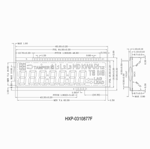 Módulo de pantalla LCD transflectiva de tamaño personalizado, fiabilidad probada de 85 °C/85% RH, bajo voltaje de 3,45 V - Product Image 5