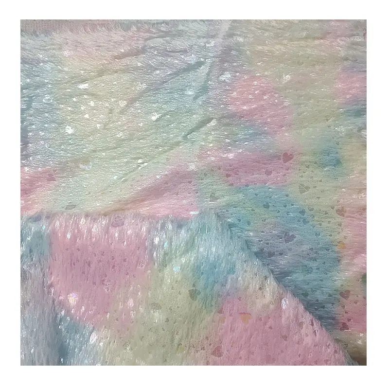 Polyester peluche brodé paillettes fleurs automne hiver tissu brosse velours polaire tissu pour vêtement de mode