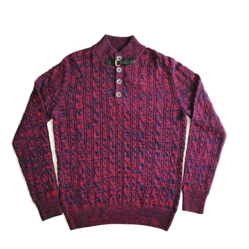 Leadown – pull indien en laine lourde pour hommes, mode décontractée avec boutons, OEM