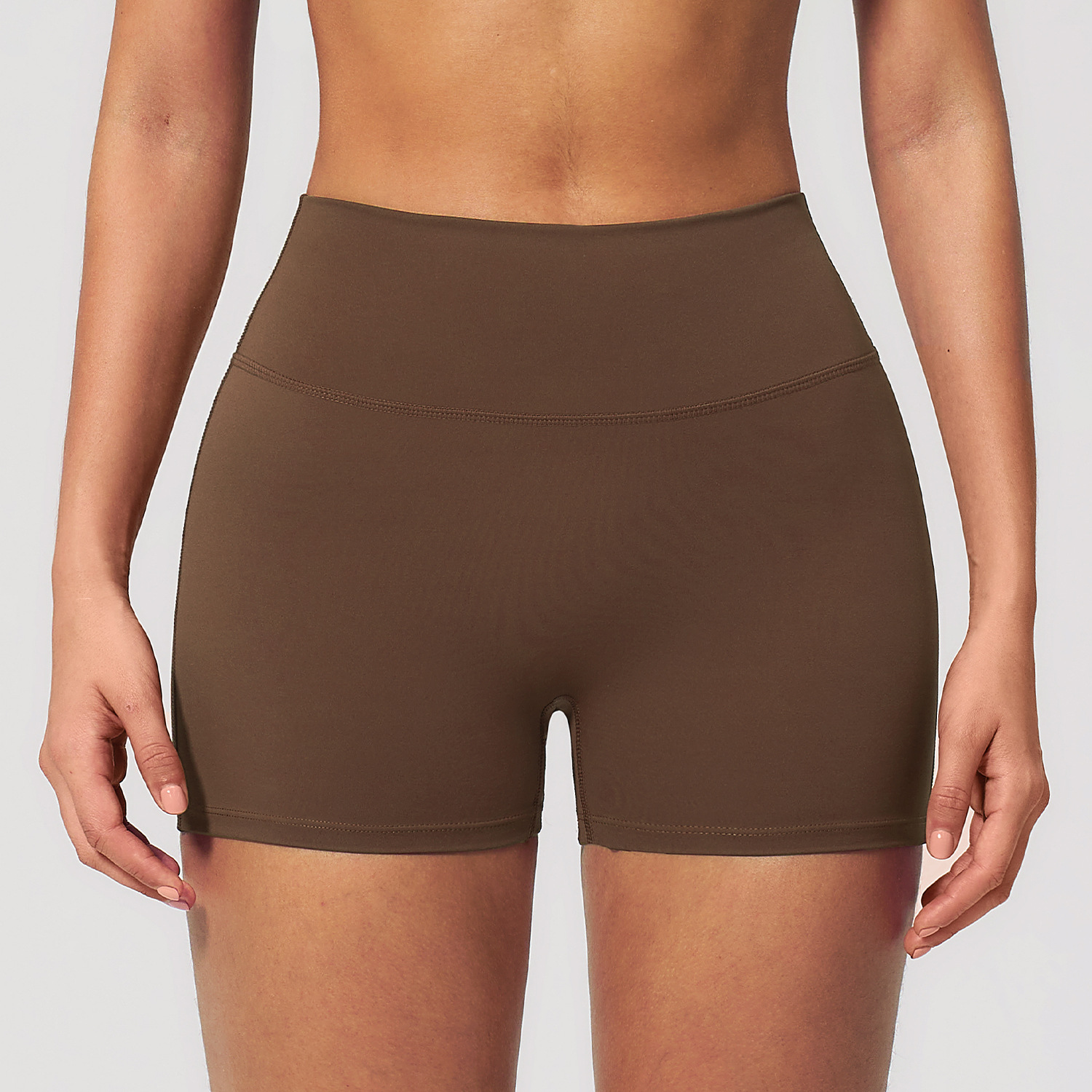 brown shorts