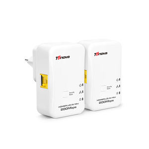 7inova Internet AV200 tak ve çalıştır Wallmount Powerline adaptör kiti Internet üzerinden ağ kurmak için tak kolay kurulum - Product Image 4