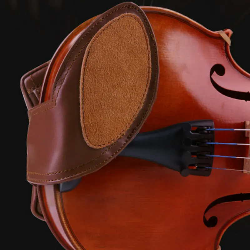 Almohadilla de cuero personalizada para Reposabrazos de violín, almohadilla de reposapiés, cubierta suave de PU, Protector de mentón, almohadilla antideslizante, accesorios para violín