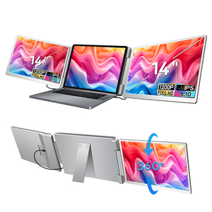 Ampliamente compatible con computadoras portátiles de 12-16,5 pulgadas Múltiples sistemas 14 pulgadas 1200P IPS Extensor dual de triple monitor portátil para computadoras portátiles - Product Image 1