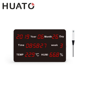 <strong>Large</strong> Led Display Thermometer <strong>Hygrometer</strong>/led Display <strong>Hygrometer</strong>/digital <strong>Hygrometer</strong> HUATO HE218B - Product Image 1