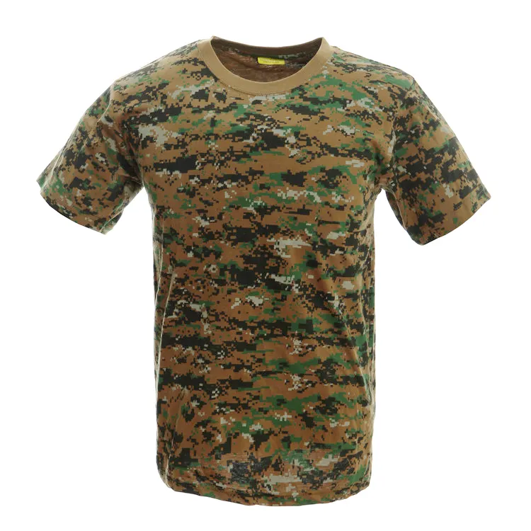 Fabricante uniforme O-pescoço Custom impressão 100% algodão camuflagem Camo T-shirt combatizer combate uniforme tático