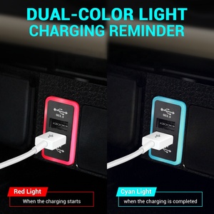 MICTUNING çift USB bağlantı noktası 6.4 12-24 V 3.0 hızlı araba şarjı ile LED ışık değiştirme Toyota arabalar için - Product Image 3
