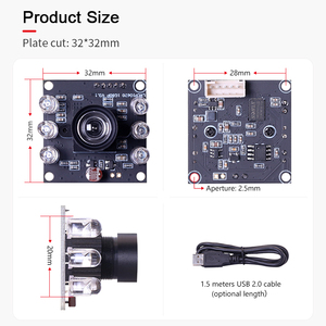 1080P OV2710 4mm 75 grados cámara infrarroja sin distorsión sensor CMOS Plug & Play HD Mini USB módulo de cámara Industrial - Product Image 6