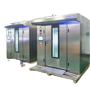 Bread Machine Customize 32 Tray <strong>Gas</strong> Rotary <strong>Oven</strong> W/ Siemens PLC Rack Trolley <strong>Oven</strong> for Bakery baguette Croissant Toast Round Bun - Product Image 1