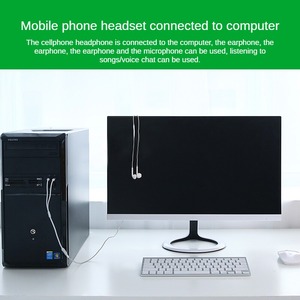 3.5mm AUX <strong>Audio</strong> Cable Computer 1-to-2 Conversion Dual <strong>Audio</strong> Cable Distributor 1 Female to 2 Male Suitable for Headphones - Product Image 3