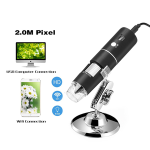 Microscopio Digital inalámbrico con luces Led, lupa óptica con WiFi, 1000X, 8 Led, cámara Monocular de electrones - Product Image 1