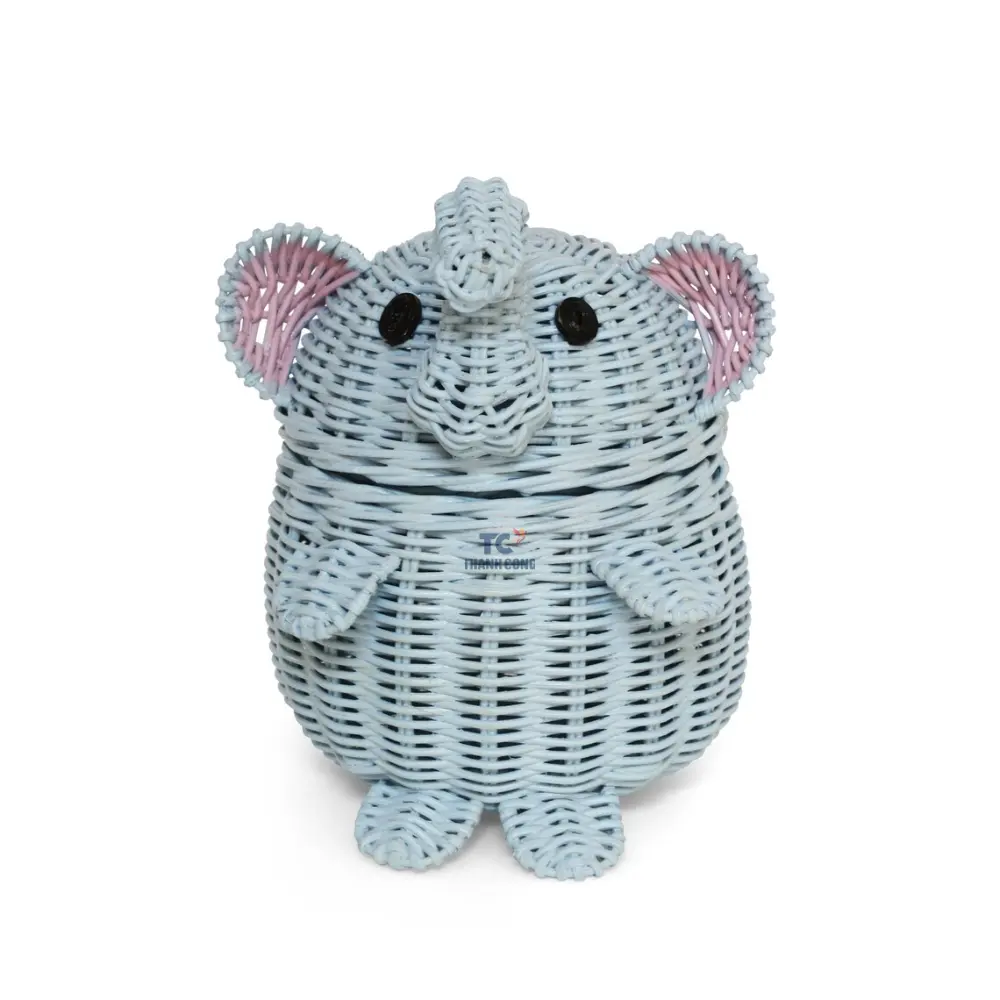 Cestino portaoggetti in Rattan per Mouse di alta qualità con coperchio intrecciato a mano in vimini intrecciato a mano