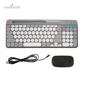 <strong>Multimedia</strong> USB Wireless <strong>Keyboard</strong> and Quiet Typing Full Size Ergonomic <strong>Computer</strong> <strong>Keyboard</strong> with Wrist Rest for Laptop Chrome - Product Image 4