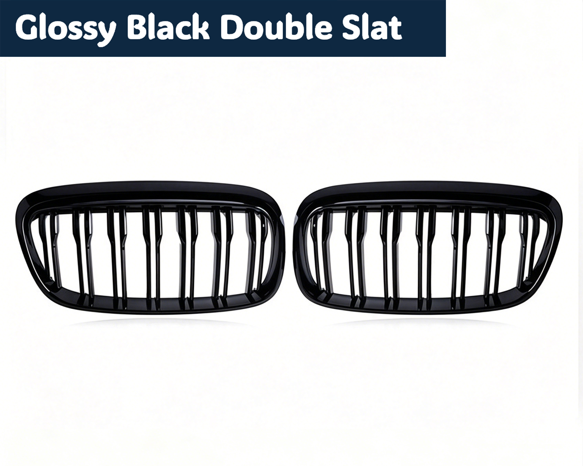 Glossy Black Double Slat