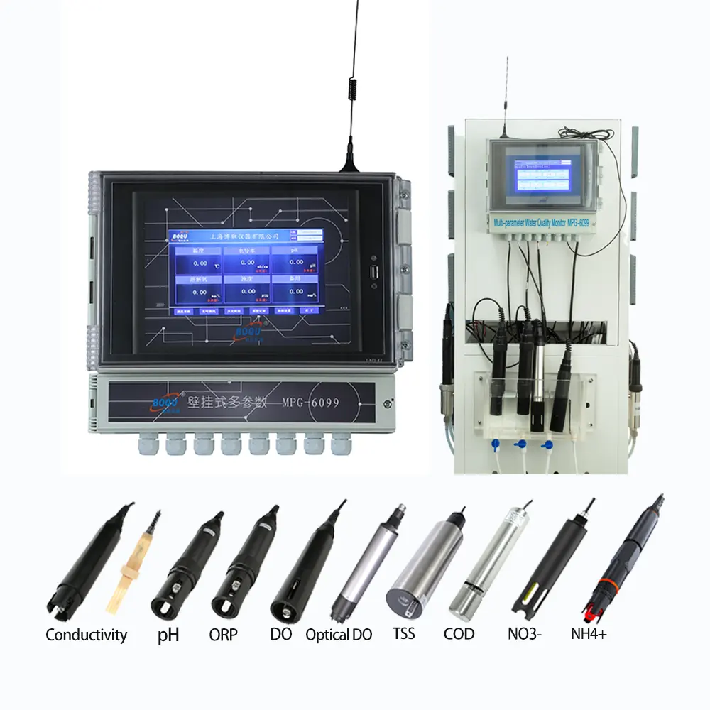 Medidor de calidad del agua de sonda múltiple, Analizador de turbidez, BOD, COD, TSS, para monitor de aguas residuales, MPG-6099 en línea