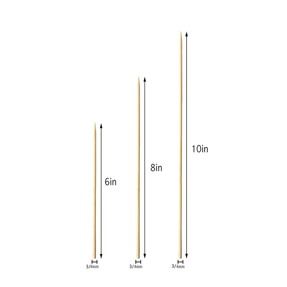 Kabob-pinchos de bambú para asar, pinchos de bambú para asar a la parrilla, venta al por mayor
